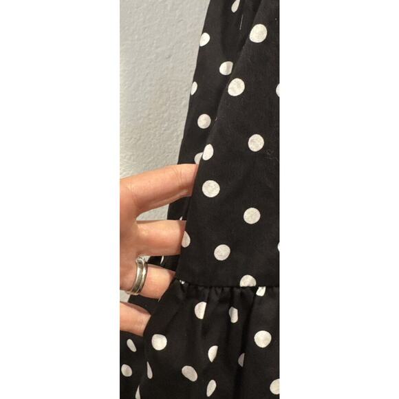 English Factory Womens Size XS Polka Dot Print Babydoll Mini Dress Pockets Retro - Picture 6 of 7